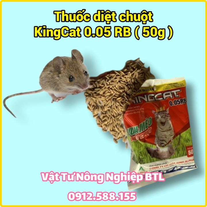 Thuốc diệt chuột King Cat 0,05 RB (Vua Mèo), thuốc trừ chuột trộn sẵn ...