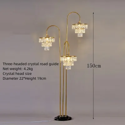 【COD】Modern LED Wedding Floor Stand Lights 3 heads - Round Walkaway Road Lamp for Backdrops
