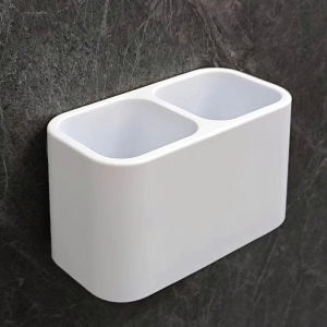 Kệ Để Bàn Chải Kem Đánh Răng Kệ 2 Ngăn Kèm Miếng Dán Không Khoan Tường Chắc Chắn Tiện Lợi Chính Hãng Amalife