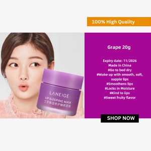 Laneige Lip Sleeping Mask 20g #Peach 20g #Grape 20g#Berry 20g #Smoothens lips #Locks in Moisture #Kind to lips #Sweet fruity flavor #Expiry date: 11/2026