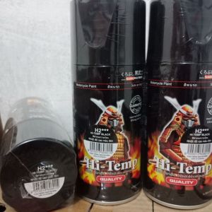 Pilok Cat Semprot Samurai Anti Panas Hitam (H2***) 300ml Hi Temp Black Cat Semprot Samurai Tahan Panas