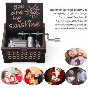 Wooden hand-cranked music box A classical music box for friends to use. You are my sunshine and love