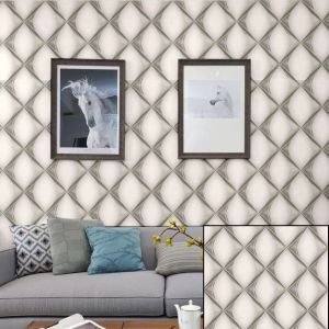 Wallpaper Dinding Ruang Tamu Aesthetic Motif Keramik 3D Modern