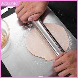 JCSYFAC Stainless Steel Rolling Pin Kitchen Utensils Dough Roller Bake Pizza Noodles Cookie Dumplings Making Non-stick Baking Tool