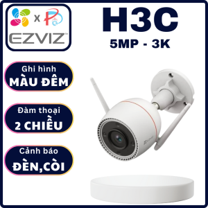 CAMERA IP WIFI NGOÀI TRỜI EZVIZ H3C 5MP 3K COLOR - Có màu ban đêm Đàm thoại 2 chiều Phát hiện dáng người Phương tiện