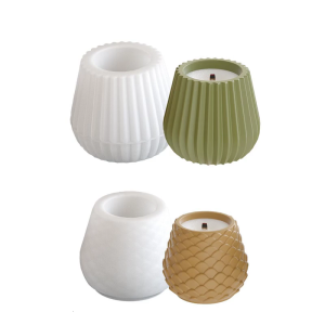 Accessories Mold Holder Mold Unique Shape Flowerpot Mold Silicone Texture for Hand-Making Candlestick