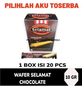 Selamat Wafer CHOCOLATE / COKLAT 10 g - ( HARGA 1 BOX ISI 20 PCS )