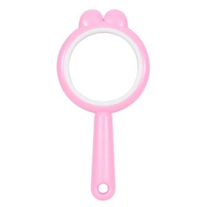 MIIQNUS Reading Newspaper Bunny Magnifying Glasses Pink/Purple/Yellow/Green Science Tool Handheld Reading Magnifier Portable Cartoon 4X Magnifyer Kids