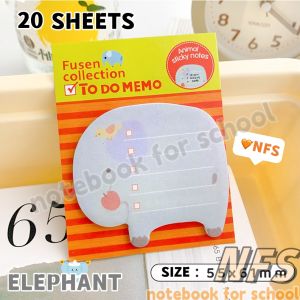 Animal Sticky Note Cartoon Tearable Time Record Memo Student Office Notes School Supplies