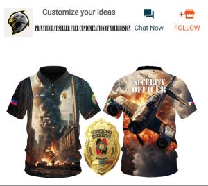 A full range of high-quality designs for tactical safety security officials and detachment commanders. 3D zipper design for high-quality polo shirt (design name is free)