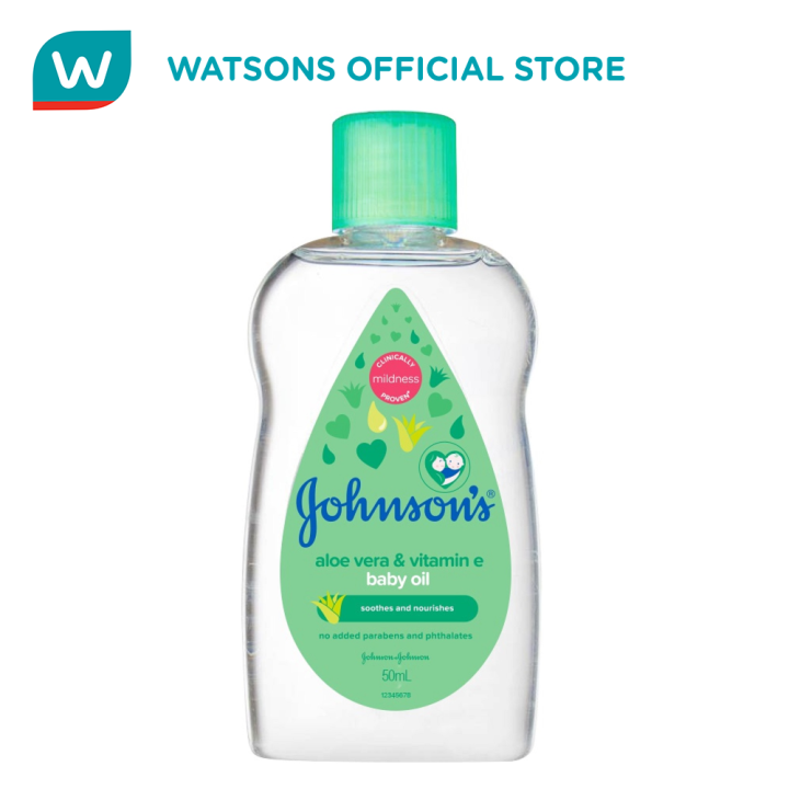 JOHNSONS N JOHNSONS Aloe Vera & Vitamin E Baby Oil 50ML | Lazada PH