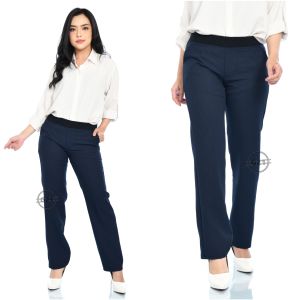 Celana Kerja Kantor Wanita Pinggang Karet Panjang Bahan Dasar Formal Hitam Polos Model Slimfit Celana Hitam Wanita Celana Kantor Wanita Celana Kerja Wanita Kantor Celana Bahan Kerja Wanita Celana Bahan Panjang Wanita Celana Hitam Panjang Wanita