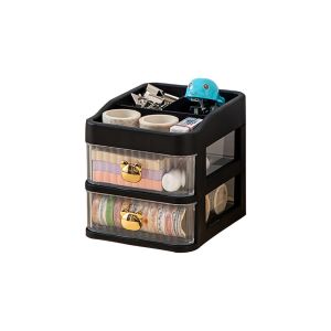 LD-K166 Rak Kosmetik Serbaguna 3 Laci Tempat Make Up Storage Box Bear / Rak Kotak Penyimpanan Alat Tulis / Desktop Drawer Rak Susun Serbaguna / Rak Meja Laci Import