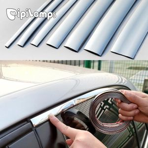 Car Sticker Strip Moulding Trim Car Door Protector Stickers Covers Bumper Grill Car Anti-Collision Tape Door Edge Guard Plate Bright Stickers