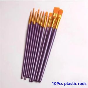 10pcs Paint Brushes Set Artist Painting Brush Acrylic Oil Watercolor Artist Professional Supplies Wholesale Notebook School Supplies