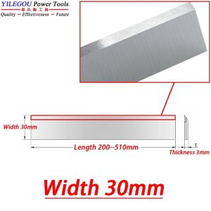3Pcs 25mm 30mm HSS Woodworking Planer Blades. Length 150--510mm Planer Tools Cutting Hardwood 3x30x300mm Electric Planer Cutter.