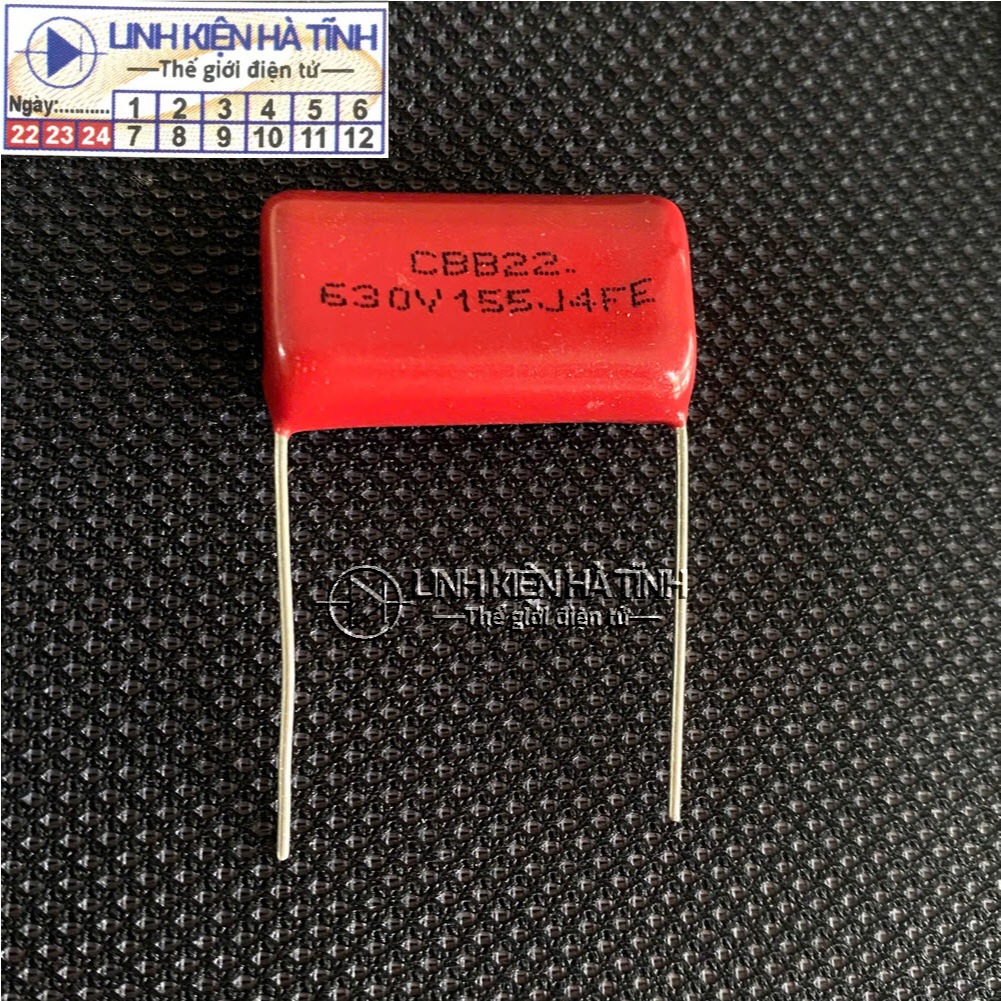 Tụ CBB22 155J630V 1.5uF 630V155J 155J 630V P25mm
