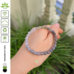 Q2586 Vòng Ngọc Hòa Điền 6li tím ombre ko kén mệnh - Phong Thủy TUDO