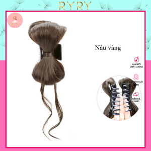 Tóc giả kẹp tóc/ kẹp gấp hình nơ tua rua sang chảnh cho nữ- Phụ kiện RYRY