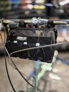 BMX Cycle Center Sack It Brand Model: Lumpia Bicycle Handle Bar Bag (Convertible to Sling Bag) Small 5" x 8" inches two side pocket Fabric Ristop & Ballistic Nylon (Shoulder Strap Included) 2