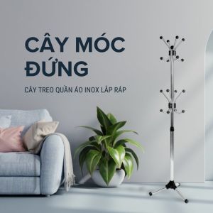 Cây treo quần áo lắp ráp inox lắp ghép thông minh