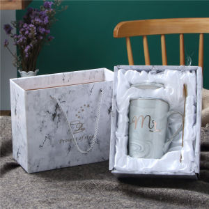 Mug 13.5oz Mr. And Mrs. Coffee mug Wedding gift for couple bride and groom Ceramic marble