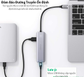 HUB USB TYPE-C SANG 4 CỔNG USB 3.0 UGREEN 70336, CÓ CỔNG TRỢ NGUỒN MICRO USB. 