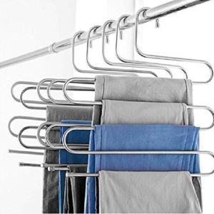 Móc treo quần khăn caravat 5 tầng bằng ruột gà inox