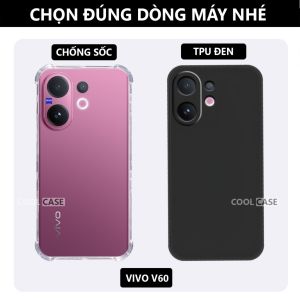 Ốp lưng bảo vệ chân sạc Vivo V60 5G chống trơn trượt-Cool Case