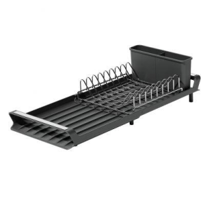 nyd  Dish Drying Rack Extendable Dish Rack for Kitchen Countertop with Draining Tray Rustfree Rack for 8 Plates with 2 Utensil Holder    3T7qD