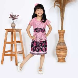 Setelan Kebaya Anak Kutu Baru MAYA KID Brukat Pesta Kondangan Wisuda