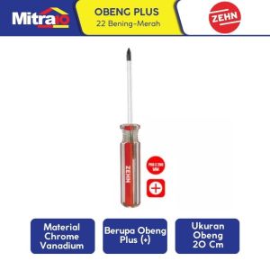 Zehn Obeng Plus 22 20 Cm Bening-Merah