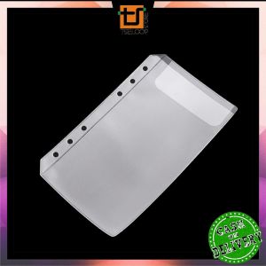OFM-C1105 Zipper Pocket Binder A6 Transparan 6 Hole / Transparent Hand Book Bags Ziplock Tempat Uang
