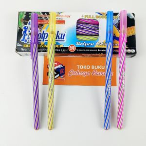 Pulpen BolpenKu Satuan Ulir Motif Spiral Lilin