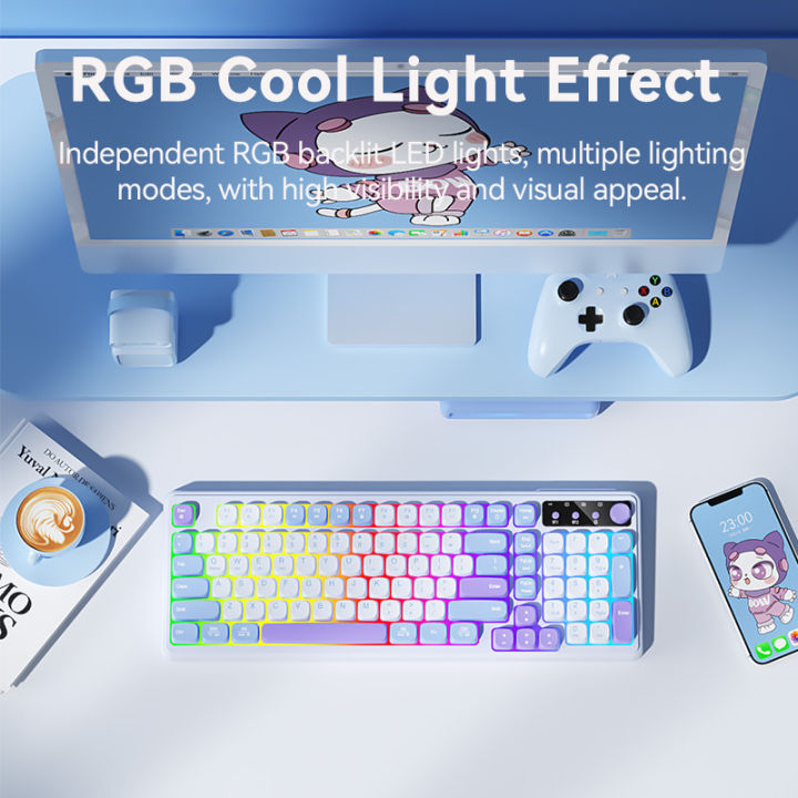 BOW K520 Series Gaming Keyboard Cool RGB Backlight Rechargeable ...