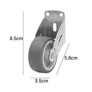 2pcs Door Back Rolling Wheels Anti-Droop Gate Pulley 2 Inch Furniture Fix Rollers