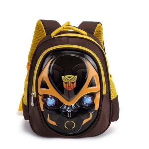 Primary school pupils school bag transformers bumblebee 1-3 grade 12 children kindergarten boy 6 years old backpack