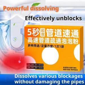 Foaming Drain Cleaner Powder Powerful Clog Dissolver Odor Eliminator Pipe-Safe Formula Unclogger Pipe Unblocker 管道疏通泡泡粉强力疏通不伤管道 Serbuk Pembersih Paip Berbuih