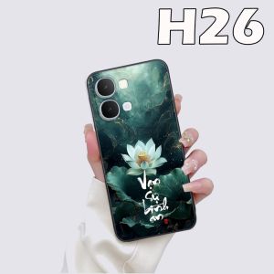 Ốp lưng cho Vivo Y31D / Y500i in hình bông sen cha mẹ chữ lộc PHÚ QUÝ