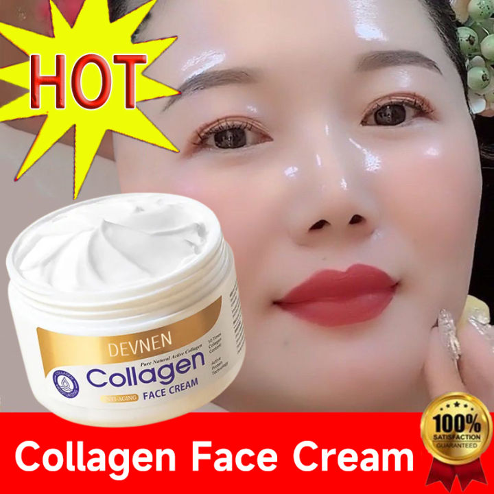 Collagen Face Cream Lighten Dark Spots Repair Damaged Skin Whitening