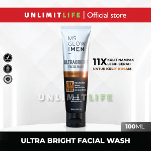 Ms Glow For Men Facial Wash Ultrabright 100ml - Exfoliasi Mencerahkan dan membersihkan kulit pria