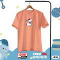 BAJU ATASAN KAOS ANAK PEREMPUAN HELLO KITTY LENGAN PENDEK USIA 10-13 TAHUN JUMBO D144 D148. 