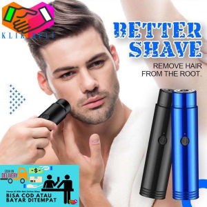 Klik-Beli Alat Cukur Elektrik Portable Mini Cukuran Kumis Jenggot Bulu Ketiak Pencukur Rambut Shaver Travel Rechargeable