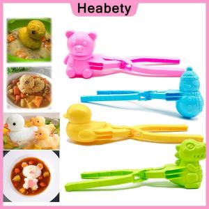 Heabety Cute Duck Shaped Rice Mold Maker Clip Children Outdoor Plastic Duck Rice Mold DIY Snowball Maker Sushi Mold With Handle