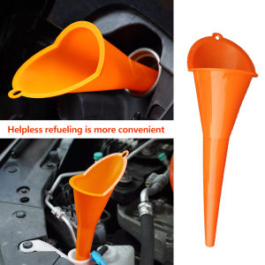 Long Stem Anti-Splash Funnel for Change Oil Motorcycle Car Gasoline Engine Oil Refuelling Plastic Funnel