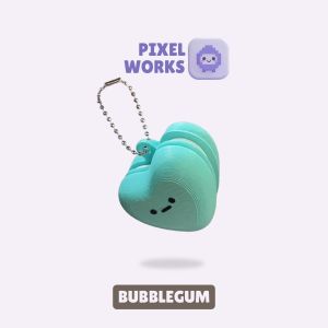 CLICKWORK SERIES Macaron Heart Fidget Clicker Keychain PixelWorks Stress Relief Toy