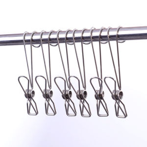 Multipurpose Stainless Steel Towel Clothing Hanging Clips with Hooks Clothespins Pegs Holders