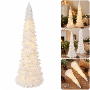 MODERNLUX White Night Light LED Lamp Christmas Tree Lighted Christmas Decoration Creative Ornament Desktop Ornament Christmas Decoration