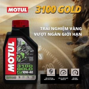 Dầu nhớt xe máy MOTUL 3100 GOLD 4T 10W40 0.8L