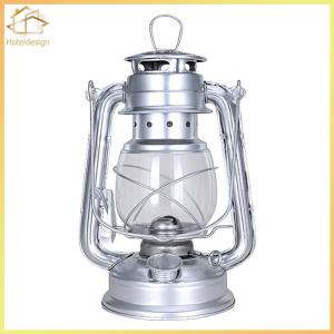 Vintage Fuel Camping Lanterns Metal Kerosene Lantern Hurricane Table Lamps with Handle for Indoor Outdoor